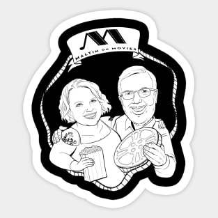 Maltin on Movies Black and White Logo Sticker